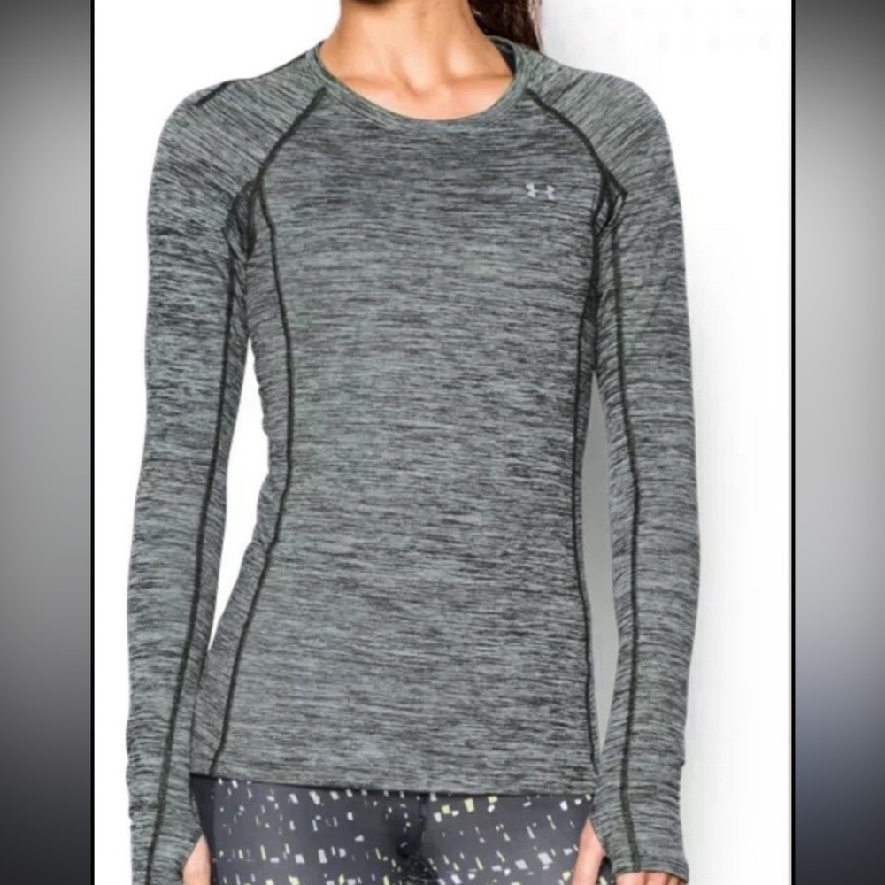 Under Armour Women's Heathered Black Long Sleeve Tee